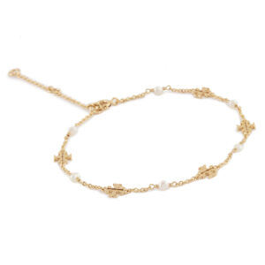 Apyrankės, Apyrankė Tory Burch Kira Pearl Delicate Chain 136788 Auksinė