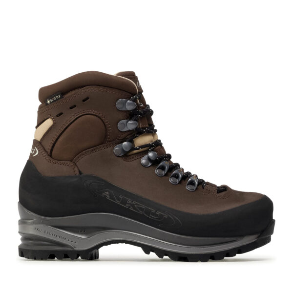 Aukšti žygio batai 👟 Turistiniai batai Aku Superalp Nbk Gtx GORE-TEX 592 Ruda