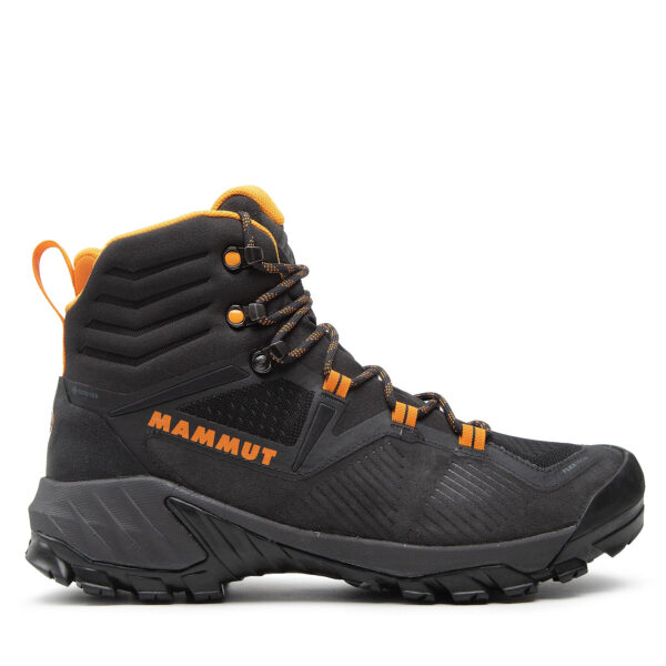 Aukšti žygio batai 👟 Turistiniai batai Mammut Sapuen High Gtx GORE-TEX 3030-04241-00132-1075 Juoda