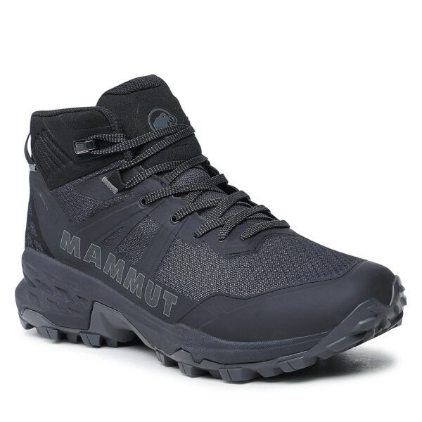 Aukšti žygio batai 👟 Turistiniai batai Mammut Sertig II Mid Gtx GORE-TEX 3030-04830-0001-1080 Juoda