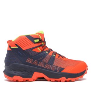 Aukšti žygio batai 👟 Turistiniai batai Mammut Sertig II Mid Gtx GORE-TEX 3030-04830-3733-1080 Oranžinė