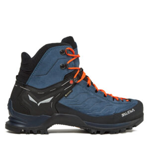 Aukšti žygio batai 👟 Turistiniai batai Salewa Ms Mtn Trainer Mid Gtx GORE-TEX 63458-8669 Tamsiai mėlyna