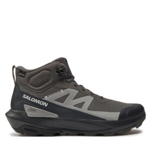 Aukšti žygio batai 👟 Turistiniai batai Salomon Elixir Activ Mid Gore-Tex L47456800 Pilka