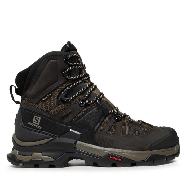 Aukšti žygio batai 👟 Turistiniai batai Salomon Quest 4 Gtx GORE-TEX 412925 27 V0 Žalia