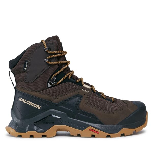 Aukšti žygio batai 👟 Turistiniai batai Salomon Quest Element GORE-TEX L47216100 Ruda