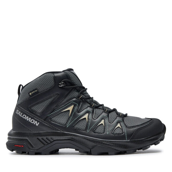 Aukšti žygio batai 👟 Turistiniai batai Salomon X Braze Mid Gore-Tex L47430500 Juoda