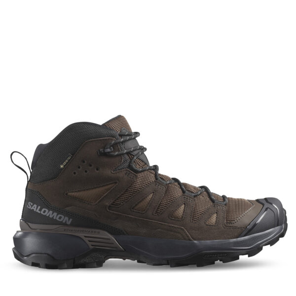 Aukšti žygio batai 👟 Turistiniai batai Salomon X Ultra 360 Leather Mid Gore-Tex L47570900 Ruda