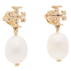 Balta 💍 Auskarai Tory Burch Kira Pearl Drop Earring 65156 Balta