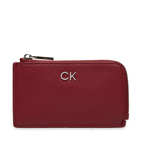 Kreditinių kortelių dėklas Calvin Klein Ck Daily Zip Cardholder W/Chain K60K612281 Raudona