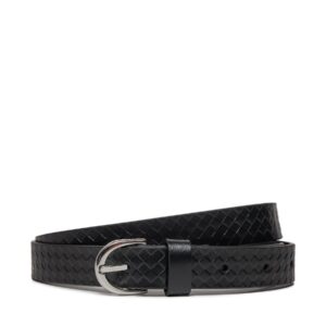 Diržai moterims, Moteriškas diržas Calvin Klein Calvin Mini Quilt Rnd Buckle 2.0 K60K611921 Juoda