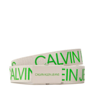 Diržai vaikams, Vaikiškas diržas Calvin Klein Jeans Canvas Logo Belt IU0IU00125 Smėlio