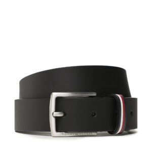 Diržai vaikams, Vaikiškas diržas Tommy Hilfiger Leather Belt AU0AU01677 Juoda