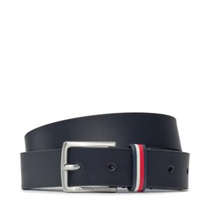 Diržai vaikams, Vaikiškas diržas Tommy Hilfiger Leather Belt AU0AU01741 Tamsiai mėlyna