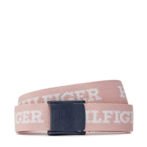 Diržai vaikams, Vaikiškas diržas Tommy Hilfiger Webbing Belt AU0AU01854 Rožinė