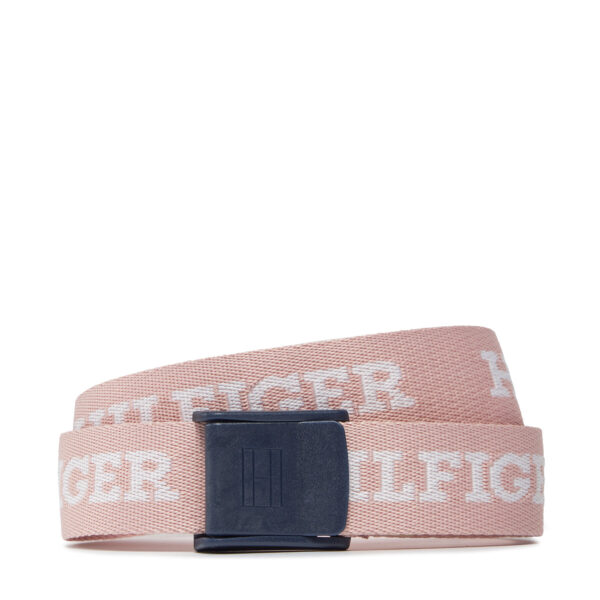 Diržai vaikams, Vaikiškas diržas Tommy Hilfiger Webbing Belt AU0AU01854 Rožinė