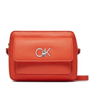 Rankinės per petį, Rankinė Calvin Klein Re-Lock Camera Bag W/Flap K60K611083 Oranžinė