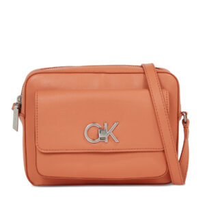 Rankinės per petį, Rankinė Calvin Klein Re-Lock Camera Bag W/Flap K60K611083 Ruda