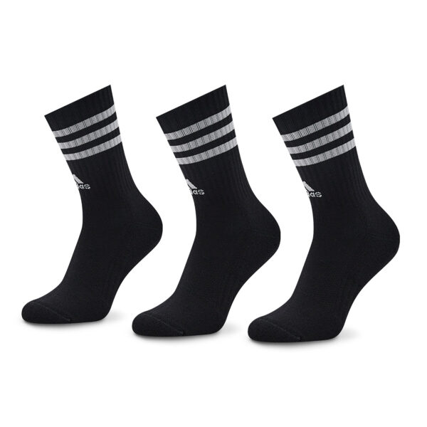 Ilgos Unisex Kojinės adidas 3-Stripes Cushioned Crew Socks 3 Pairs IC1321 Juoda