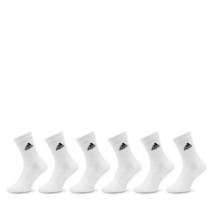 Ilgos Unisex Kojinės adidas Cushioned Sportswear Crew Socks 6 Pairs HT3453 Balta