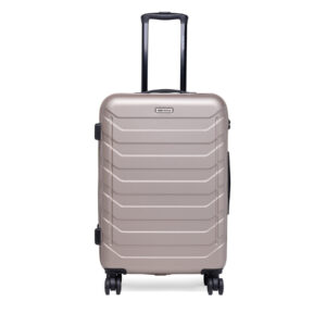 Kelioniniai lagaminai 👜 Vidutinio dydžio lagaminas Gino Rossi GIN-M-002-05-GOLD Auksinė