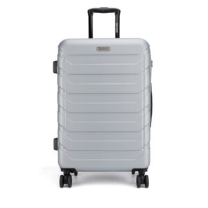 Kelioniniai lagaminai 👜 Vidutinio dydžio lagaminas Gino Rossi GIN-M-003-05-SILVER Sidabrinė