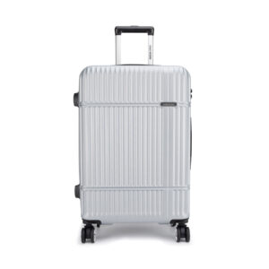 Kelioniniai lagaminai 👜 Vidutinio dydžio lagaminas Gino Rossi GIN-WAL-001-CCC-M Sidabrinė