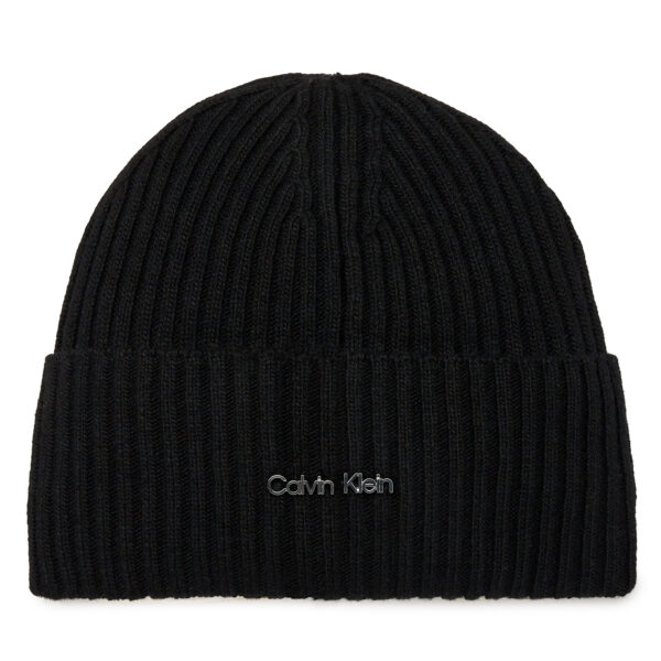 Kepurė Calvin Klein Ck Must Logo Beanie K60K611401 Juoda