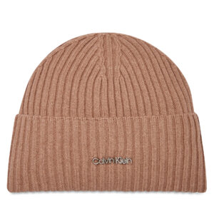 Kepurė Calvin Klein Ck Must Logo Beanie K60K611401 Violetinė