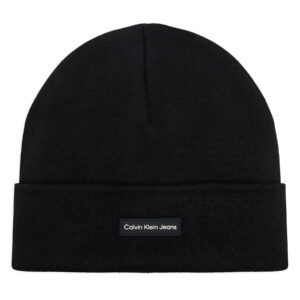 Kepurė Calvin Klein Jeans Inst Patch Beanie K60K612322 Juoda