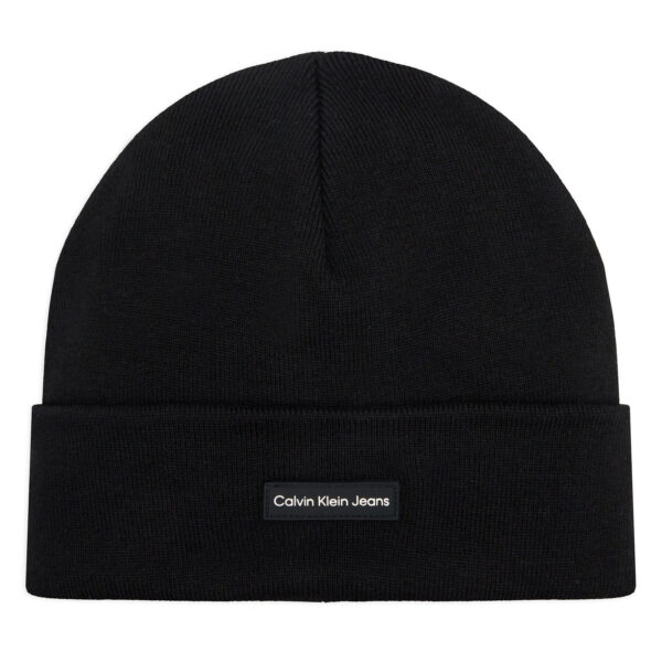 Kepurė Calvin Klein Jeans Inst Patch Beanie K60K612322 Juoda