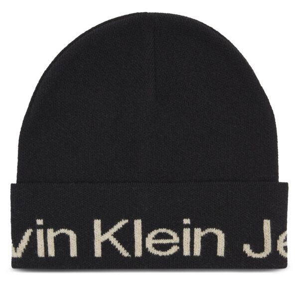 Kepurė Calvin Klein Jeans Logo Beanie K60K611271 Juoda