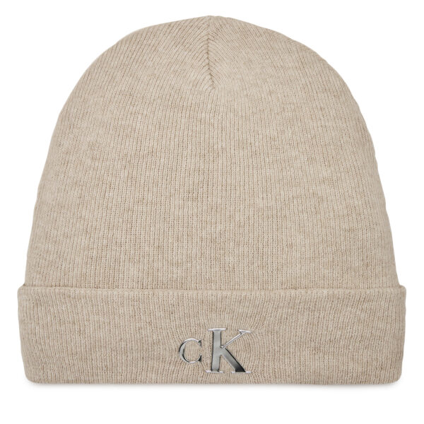 Kepurė Calvin Klein Jeans Minimal Monogram Beanie K60K611542 Pilka