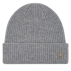 Kepurė Tommy Hilfiger Cashmere Chic Beanie AW0AW15321 Pilka