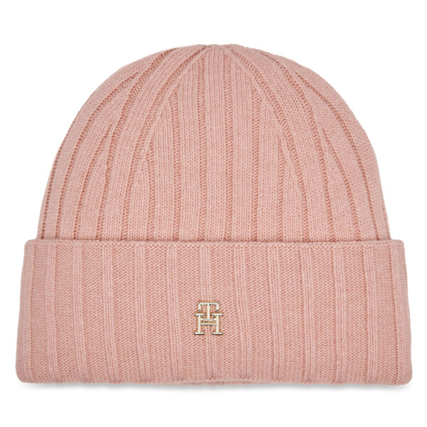 Kepurė Tommy Hilfiger Essential Chic Beanie AW0AW15779 Rožinė