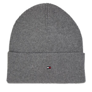 Kepurė Tommy Hilfiger Essential Flag Beanie AW0AW15309 Pilka