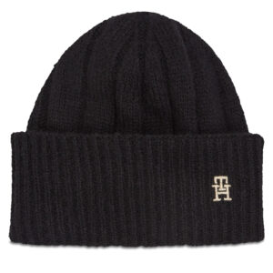 Kepurė Tommy Hilfiger Th Timeless Beanie AW0AW15307 Juoda