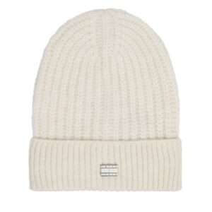 Kepurė Tommy Jeans Tjw Cosy Knit Beanie AW0AW15462 Écru