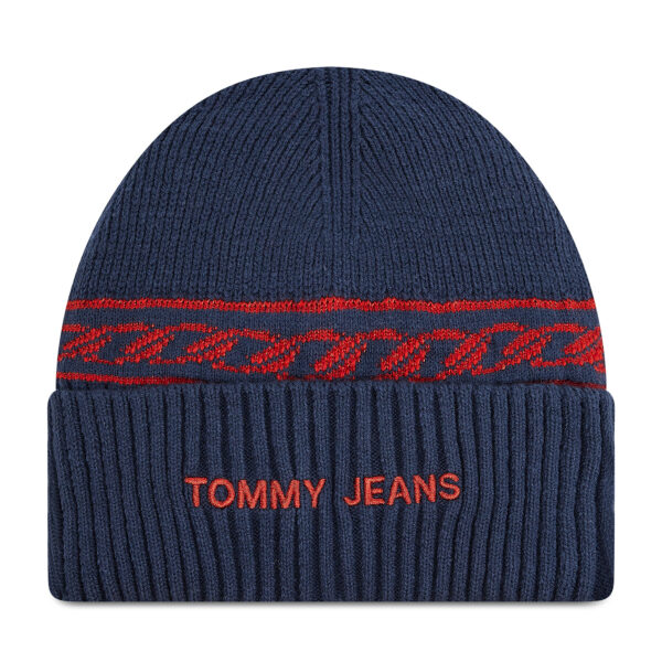 Kepurė Tommy Jeans Tjw Femme Beanie AW0AW10710 Tamsiai mėlyna