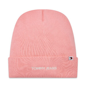 Kepurė Tommy Jeans Tjw Linear Logo Beanie AW0AW15843 Rožinė