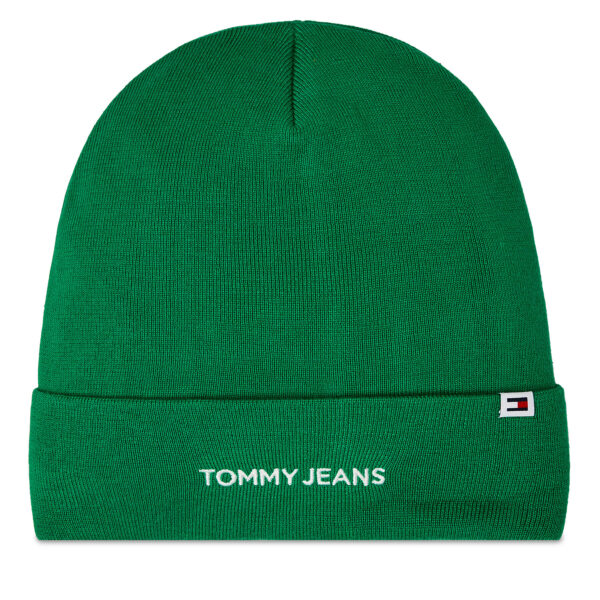 Kepurė Tommy Jeans Tjw Linear Logo Beanie AW0AW15843 Žalia