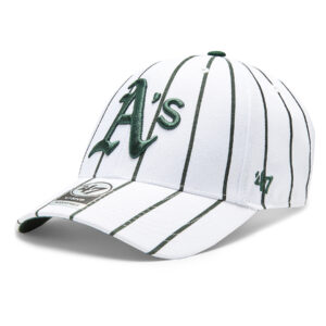 Kepurė su snapeliu 47 Brand MLB Oakland Athletics Bird Cage 47 MVP B-BDCG18WBV-WH Balta