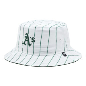 Kepurė su snapeliu 47 Brand MLB Oakland Athletics Pinstriped '47 BUCKET B-PINSD18PTF-DG Žalia