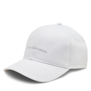 Kepurė su snapeliu Calvin Klein Jeans Institutional Cap K60K608849 Balta