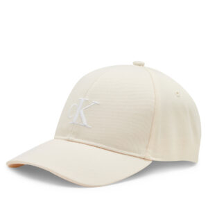 Kepurė su snapeliu Calvin Klein Jeans Monogram Embro Cap K60K612324 Écru