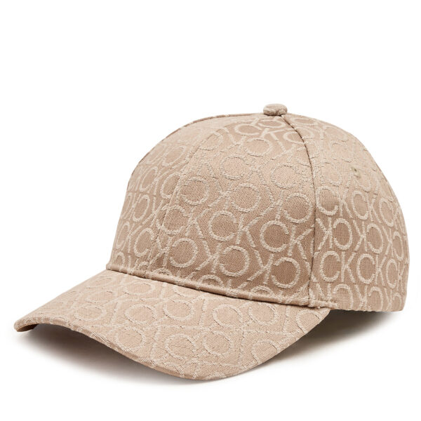 Kepurė su snapeliu Calvin Klein Monogram Jacquard K60K612032 Smėlio