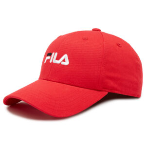 Kepurė su snapeliu Fila Brasov 6 Panel Cap With Linear Logo - Strap Back FCU0019 Raudona