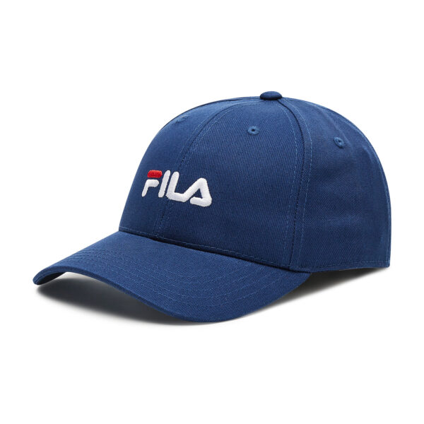 Kepurė su snapeliu Fila Brasov 6 Panel Cap With Linear Logo Strap Back FCU0019 Tamsiai mėlyna