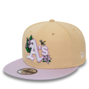 Kepurė su snapeliu New Era Mlb Floral 950 Athletics 60503502 Smėlio