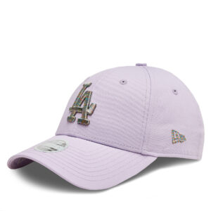 Kepurė su snapeliu New Era Wmns Metallic Logo 940 La Dodgers 60435262 Violetinė