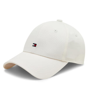 Kepurė su snapeliu Tommy Hilfiger Essential Flag Cap AW0AW16360 Balta